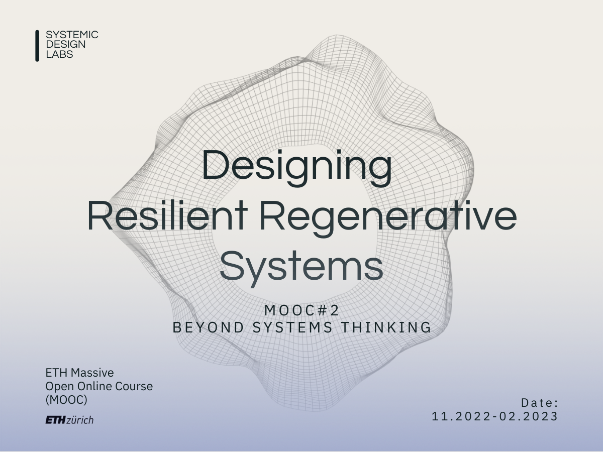 DRRS MOOC 2 Beyond Systems Thinking Systemic Design Labs