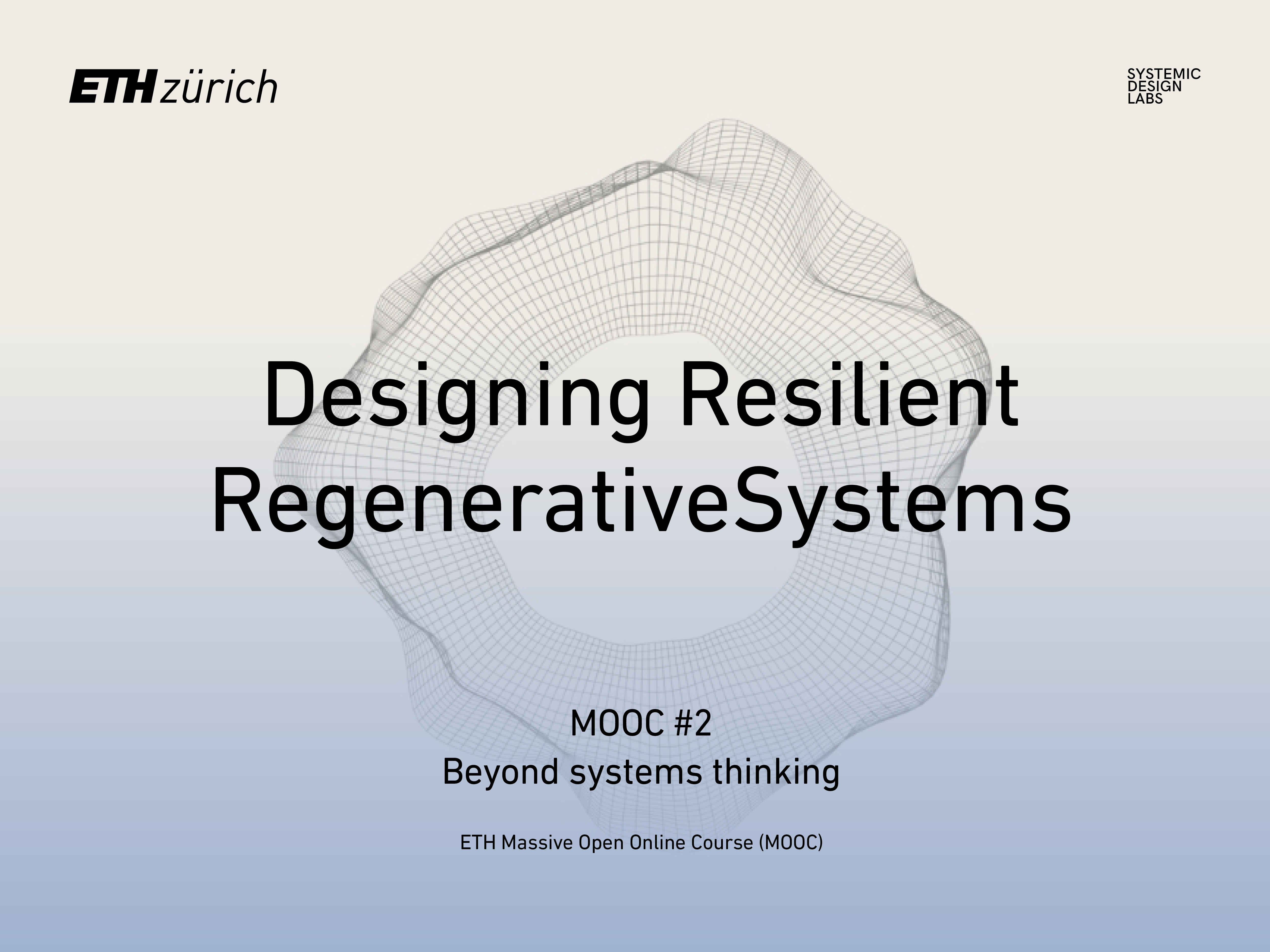 Updated DRRS MOOC 2: Beyond Systems Thinking